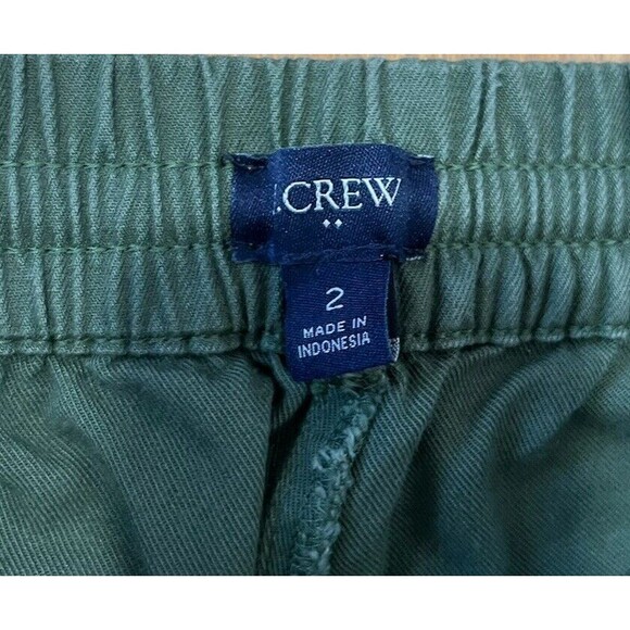 J Crew Factory Olive Green Elastic Draw String Waist Joggers Size 2 - Picture 3 of 7